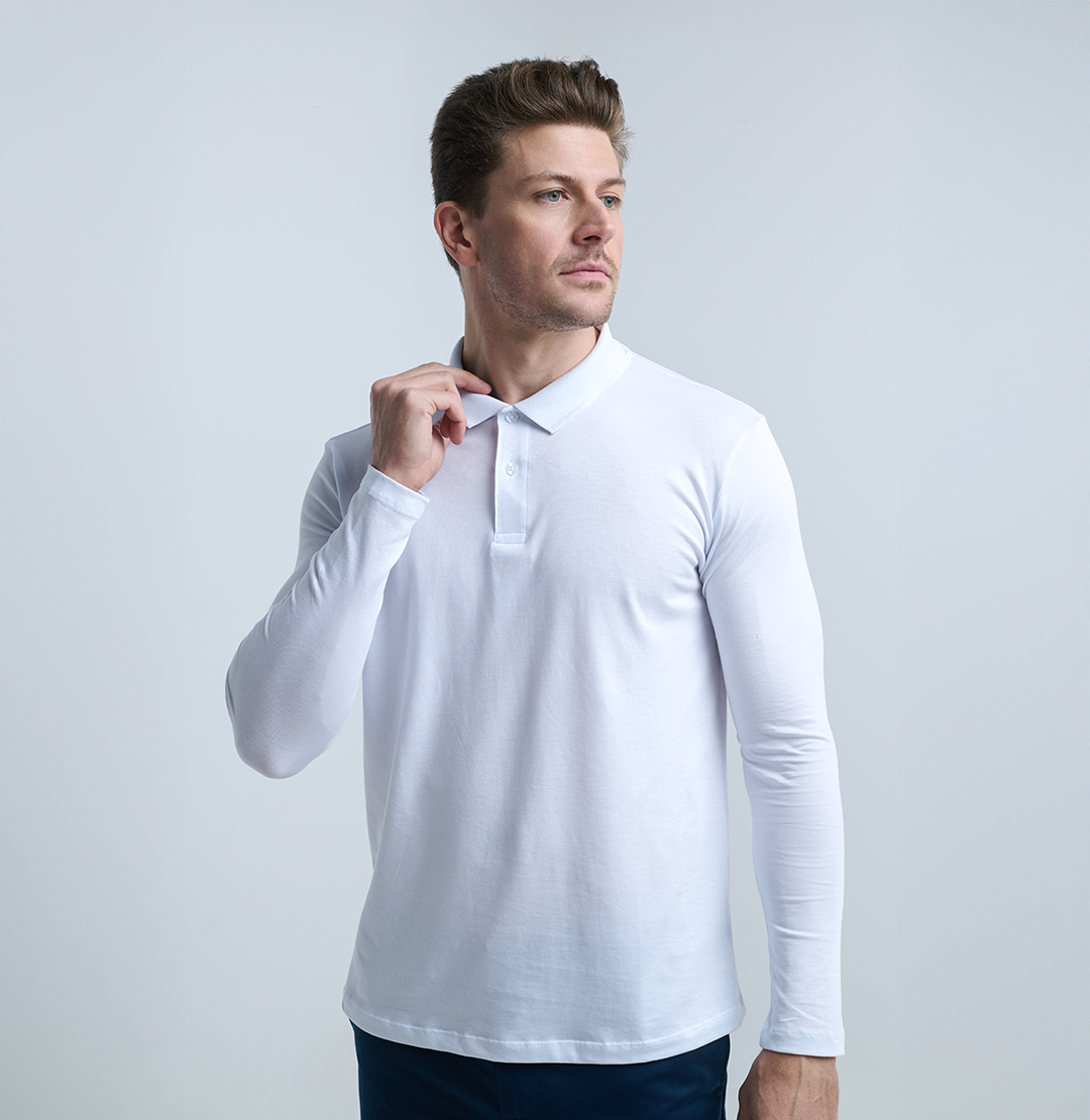 Kit 2x Camisa Polo Manga Longa