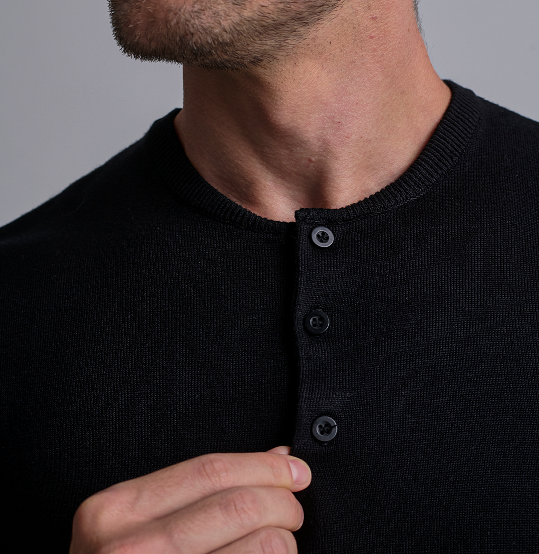 Camisa Henley Tricot Minimal